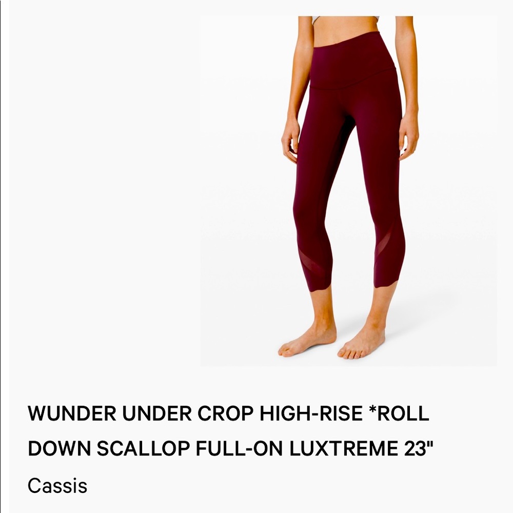 Lululemon WUNDER UNDER LUXTREME 23" leggings NWT